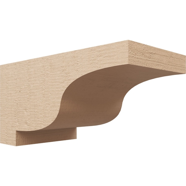 Ekena Millwork 9"W x 18"D x 9"H Wide Newport Rough Cedar Woodgrain TimberThane Corbel, Primed Tan CORUR09X18X09NEWRCPR - main